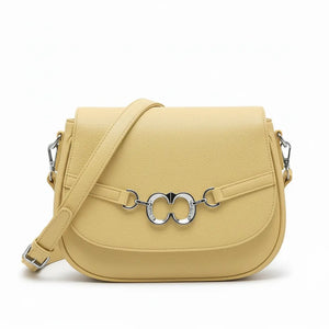 CHARRO - Borsa borsetta donna a tracolla firmata Modello Saddle Morsetto postina