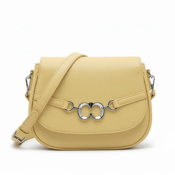 CHARRO - Borsa borsetta donna a tracolla firmata Modello Saddle Morsetto postina