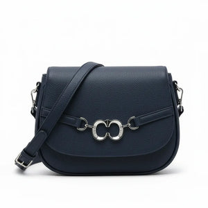 CHARRO - Borsa borsetta donna a tracolla firmata Modello Saddle Morsetto postina