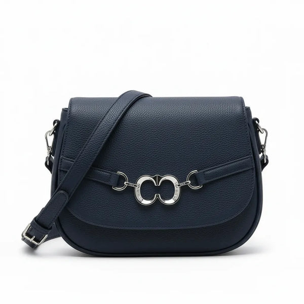 CHARRO - Borsa borsetta donna a tracolla firmata Modello Saddle Morsetto postina