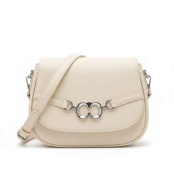 CHARRO - Borsa borsetta donna a tracolla firmata Modello Saddle Morsetto postina