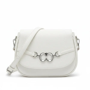 CHARRO - Borsa borsetta donna a tracolla firmata Modello Saddle Morsetto postina