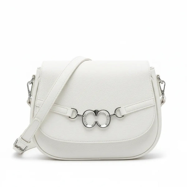 CHARRO - Borsa borsetta donna a tracolla firmata Modello Saddle Morsetto postina
