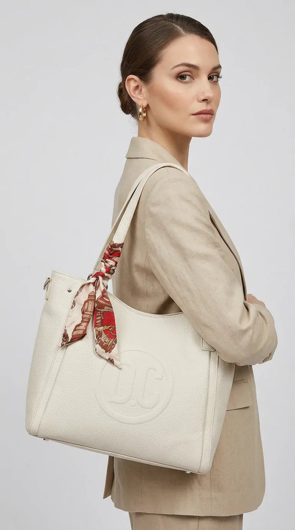 D. CRISTINA - Borsa 2in1 trasformabile Shopping bag a tote bag capiente con tracolla