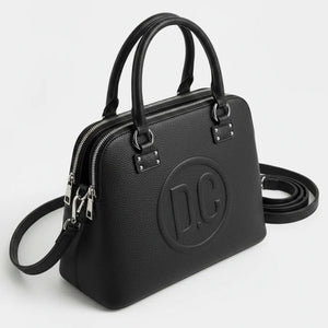 D. CRISTINA - Borsa donna 3 tasche zip tote bag bauletto capiente con tracolla logo 3D