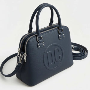 D. CRISTINA - Borsa donna 3 tasche zip tote bag bauletto capiente con tracolla logo 3D