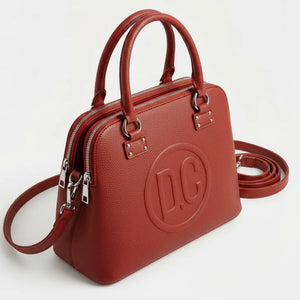 D. CRISTINA - Borsa donna 3 tasche zip tote bag bauletto capiente con tracolla logo 3D