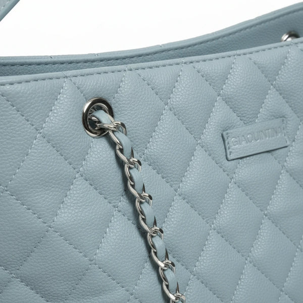 D. CRISTINA - Borsa donna hobo monomanico donna con tracolla trapuntata catena