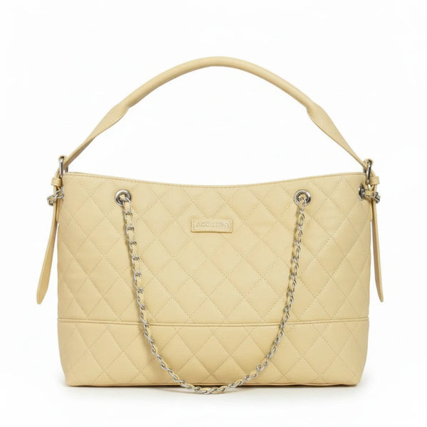 D. CRISTINA - Borsa donna hobo monomanico donna con tracolla trapuntata catena