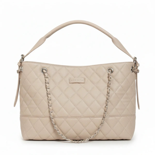 D. CRISTINA - Borsa donna hobo monomanico donna con tracolla trapuntata catena