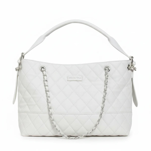 D. CRISTINA - Borsa donna hobo monomanico donna con tracolla trapuntata catena