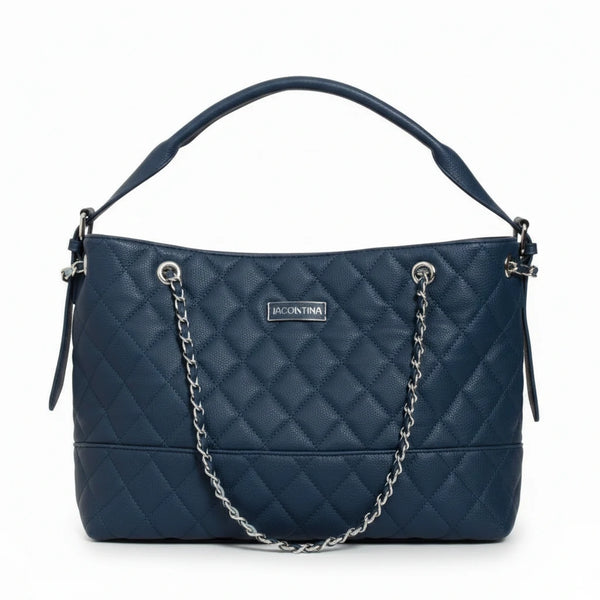 D. CRISTINA - Borsa donna hobo monomanico donna con tracolla trapuntata catena