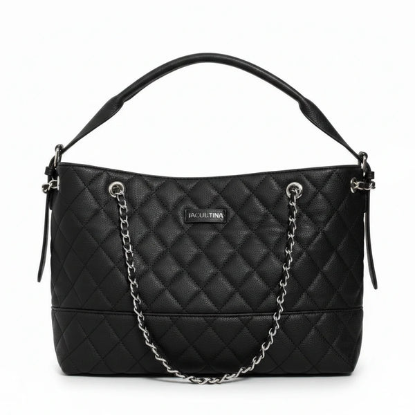 D. CRISTINA - Borsa donna hobo monomanico donna con tracolla trapuntata catena