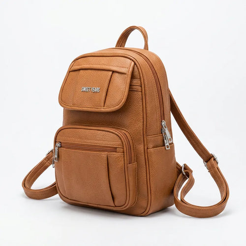 Sweet Years - Zaino eco pelle multi tasche donna zainetto passeggio comodo
