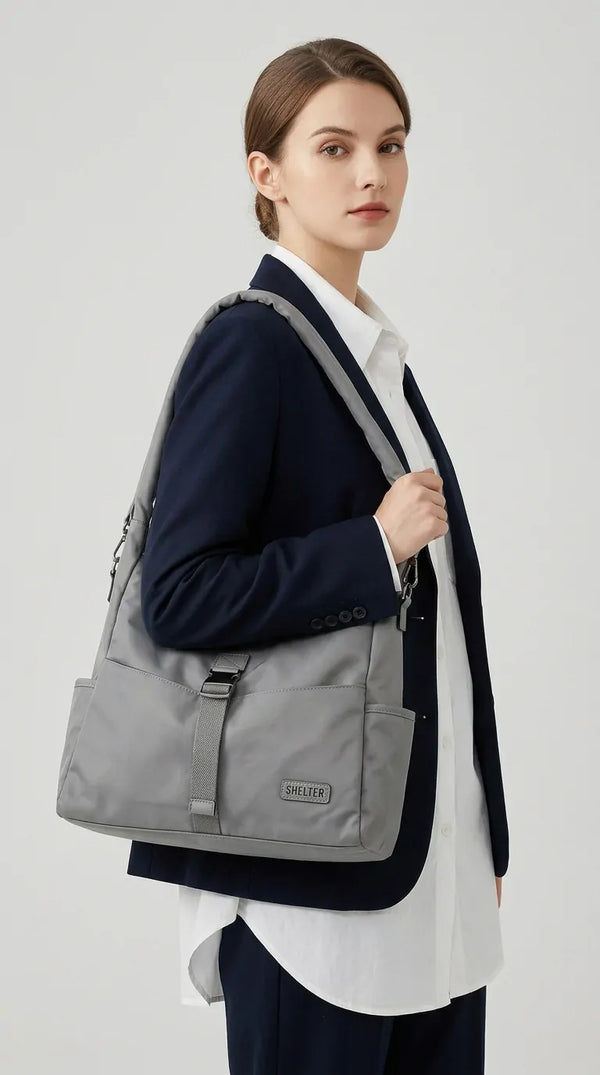 Sweet Years - Borsa donna a sacco cinghia spalla e tracolla impermeabile nylon tessuto tecnico