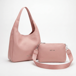 Sweet Years - Borsa donna 2in1 con pochette hobo sacco a spalla tracolla grande capiente