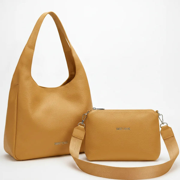 Sweet Years - Borsa donna 2in1 con pochette hobo sacco a spalla tracolla grande capiente