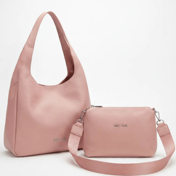 Sweet Years - Borsa donna 2in1 con pochette hobo sacco a spalla tracolla grande capiente