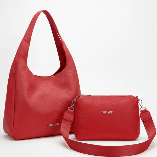Sweet Years - Borsa donna 2in1 con pochette hobo sacco a spalla tracolla grande capiente