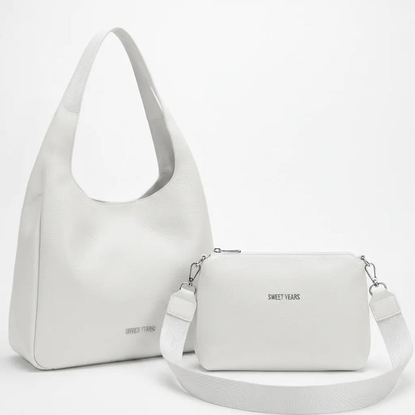 Sweet Years - Borsa donna 2in1 con pochette hobo sacco a spalla tracolla grande capiente