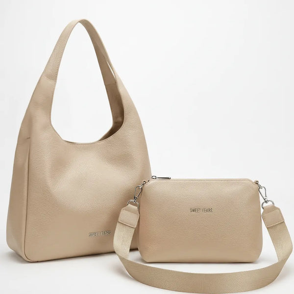 Sweet Years - Borsa donna 2in1 con pochette hobo sacco a spalla tracolla grande capiente