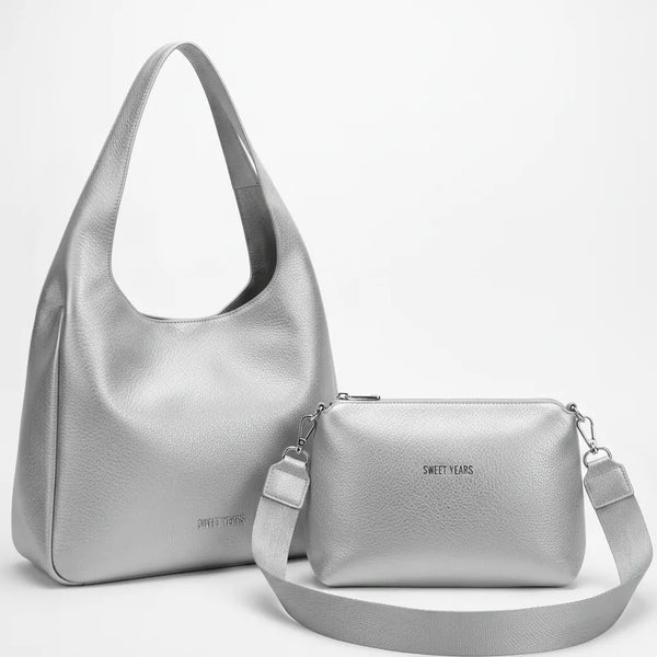 Sweet Years - Borsa donna 2in1 con pochette hobo sacco a spalla tracolla grande capiente