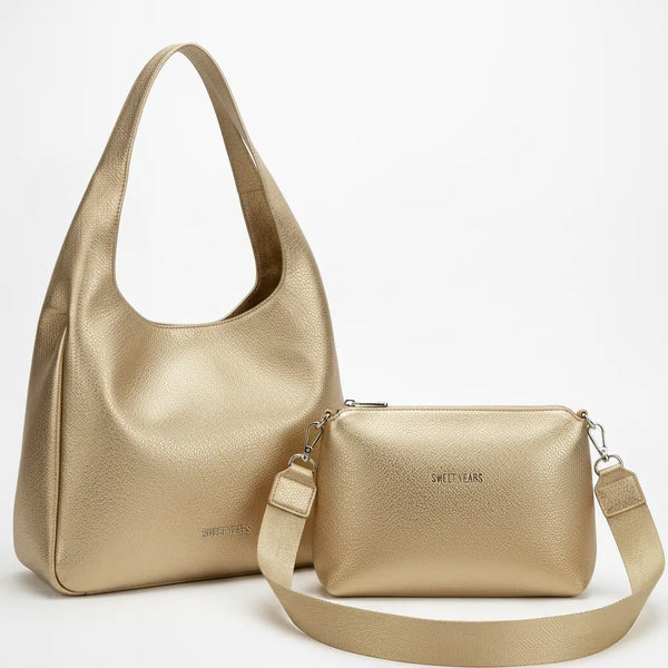 Sweet Years - Borsa donna 2in1 con pochette hobo sacco a spalla tracolla grande capiente