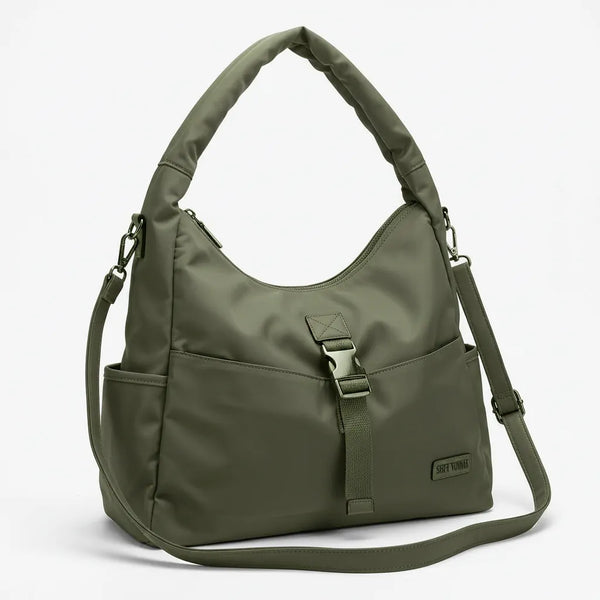 Sweet Years - Borsa donna a sacco cinghia spalla e tracolla impermeabile nylon tessuto tecnico