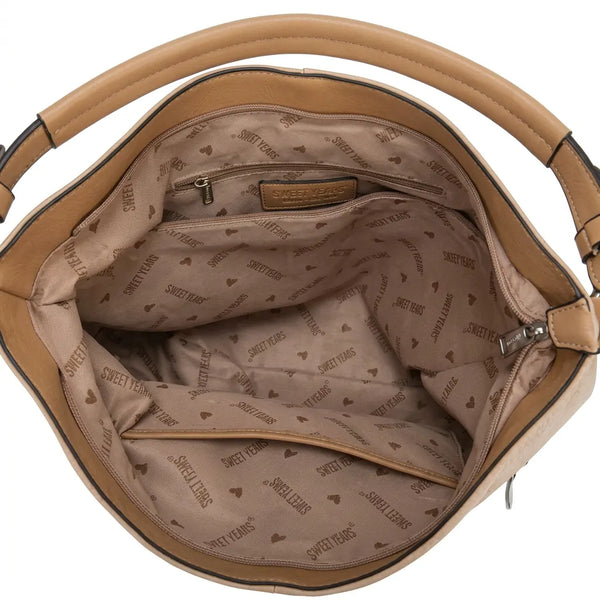 Sweet Years - Borsa donna a sacco hobo spalla e tracolla eco pelle morbida mono manico