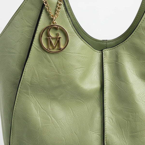 Giuseppina - Borsa donna hobo sacco a spalla manici intrecciati grande capiente