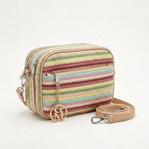 Sahara - Borsa borsetta spalla paglia effetto raffia sintetica intrecciata tracolla