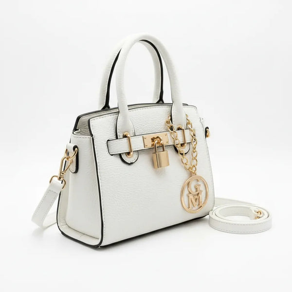 La Milvas - Borsa a bauletto con charms borsetta firmata GYOIAMEA a mano tracolla