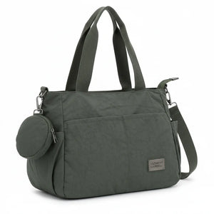 Nazareno Gabrielli - Borsa shopper tote bag Tracolla spalla Donna in Nylon Multitasche Impermeabile e Leggera