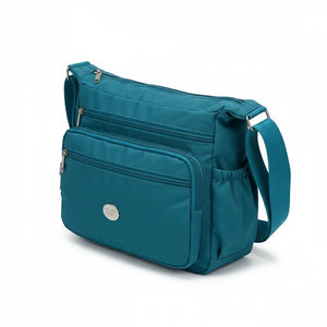 Nazareno Gabrielli - Borsa 5 tasche zip Tracolla Donna in Nylon Multitasche Impermeabile e Leggera