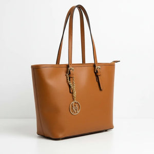 La Continente - Borsa in Vera Pelle Italiana shopping shopper a spalla