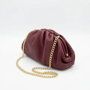 La Nuvola - Borsa in Vera Pelle Italiana a Arricciata firmata GYOIAMEA Pouch Bag Clutch chiusura a scatto (Copia)