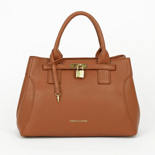 ENRICO COVERI - borsa elegante bauletto tracolla a mano simil pelle