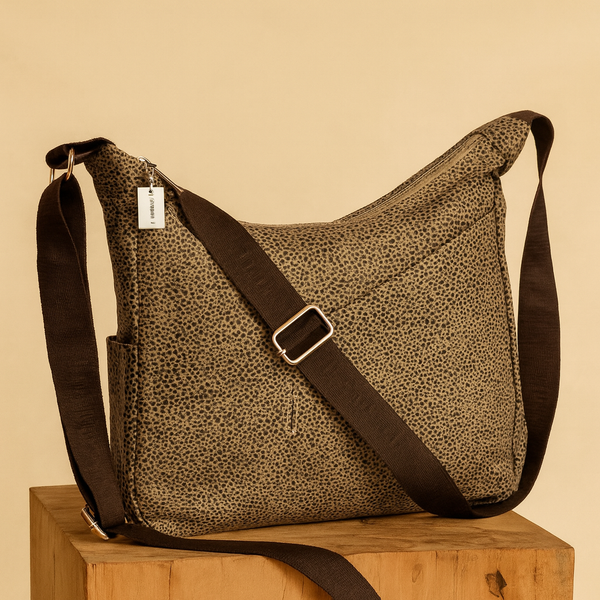 Borsa firmata CHARRO tracolla multitasche tessuto impermeabile fantasia animalier
