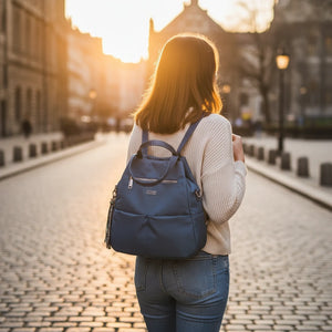 borsa zaino 2in1 nylon COVERI TRASFORMABILE donna casual passeggio nuovo casual