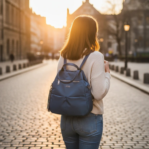 borsa zaino 2in1 nylon COVERI TRASFORMABILE donna casual passeggio nuovo casual