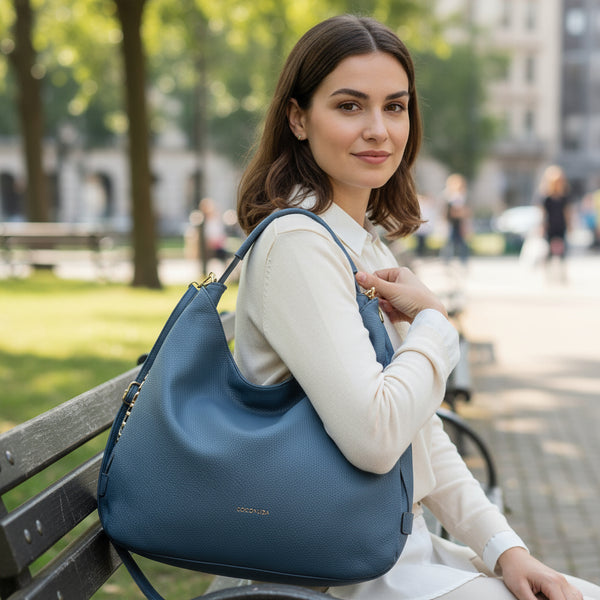 Borsa a sacco firmato COCONUDA Colletion donna spalla a tracolla simil pelle