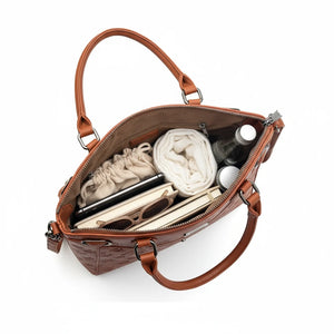 Borsa donna firmata SWEET YEARS in simil pelle pregiata tasche con cerniera fantasia logata