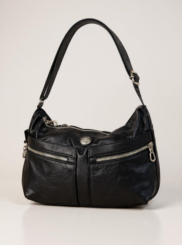 Borsa firmata Giulia Piarelli nylon logo tasche con zip capiente e comoda a tracolla fantasia logo modello 04