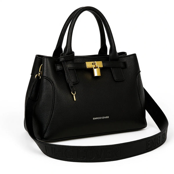 ENRICO COVERI - borsa elegante bauletto tracolla a mano simil pelle