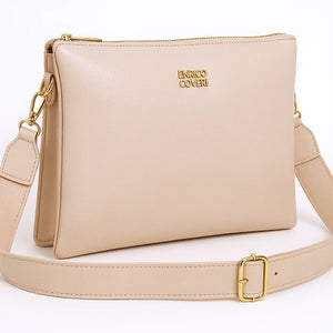 ENRICO COVERI - Borsa multitasche firmata giornaliera elegante 3 zip