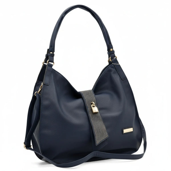 CHARRO - Borsa sacco a spalla grande cinghia tracolla casual simil pelle mono manico nuova