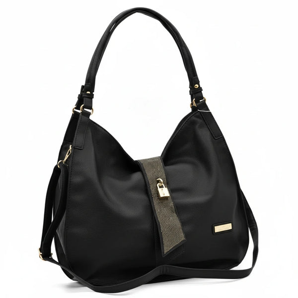 CHARRO - Borsa sacco a spalla grande cinghia tracolla casual simil pelle mono manico nuova