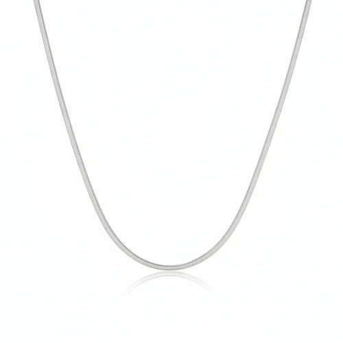 Collana a Maglia Piatta "Snake" in acciaio color oro  – Base Elegante per Ciondoli