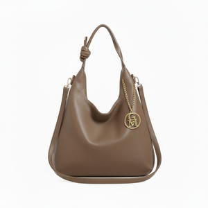 La Agatina- Borsa sacco firmata GYOIAMEA tracolla casual simil pelle venata monomanico