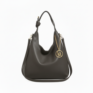 La Agatina- Borsa sacco firmata GYOIAMEA tracolla casual simil pelle venata monomanico